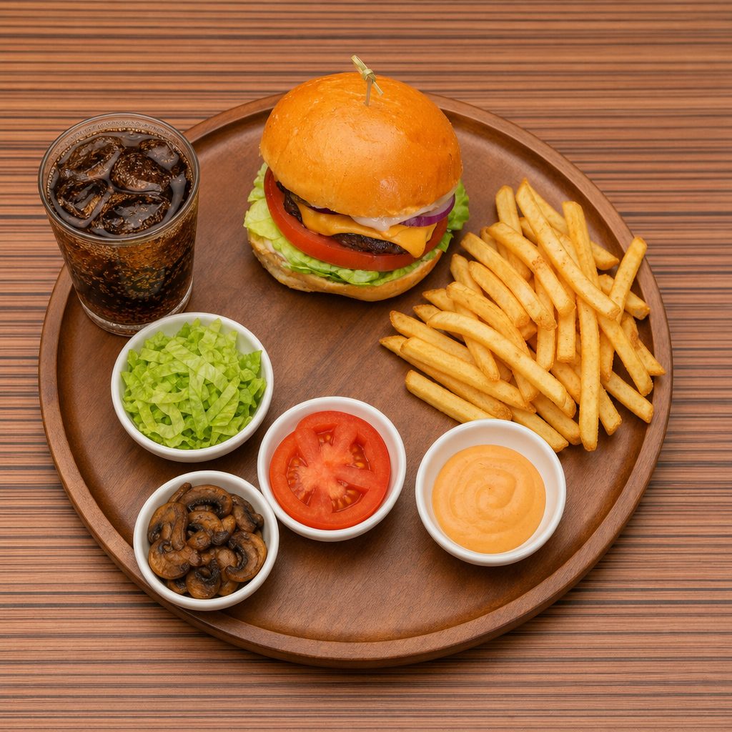 Lamb Burger Combo.