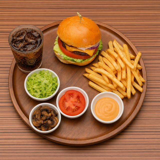Lamb Burger Combo.
